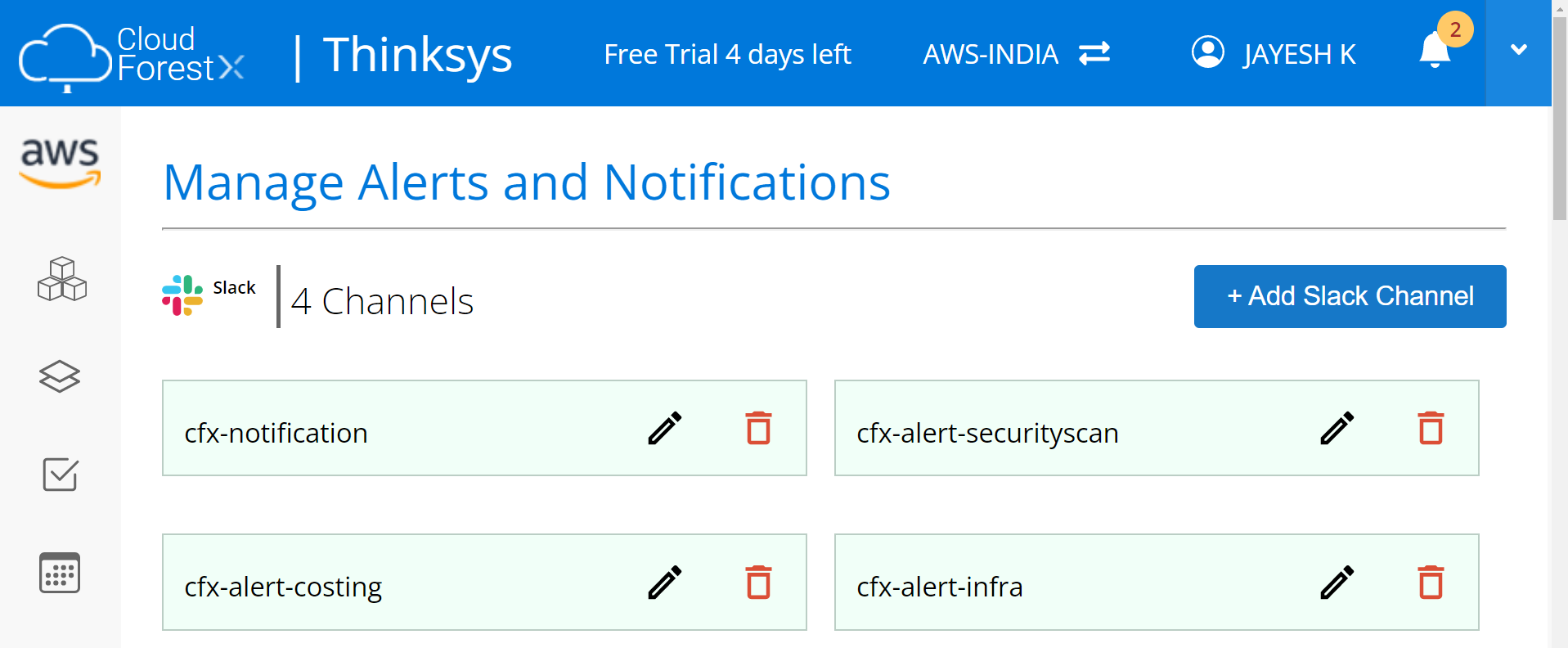Alarms and Notifications Cloudforestx